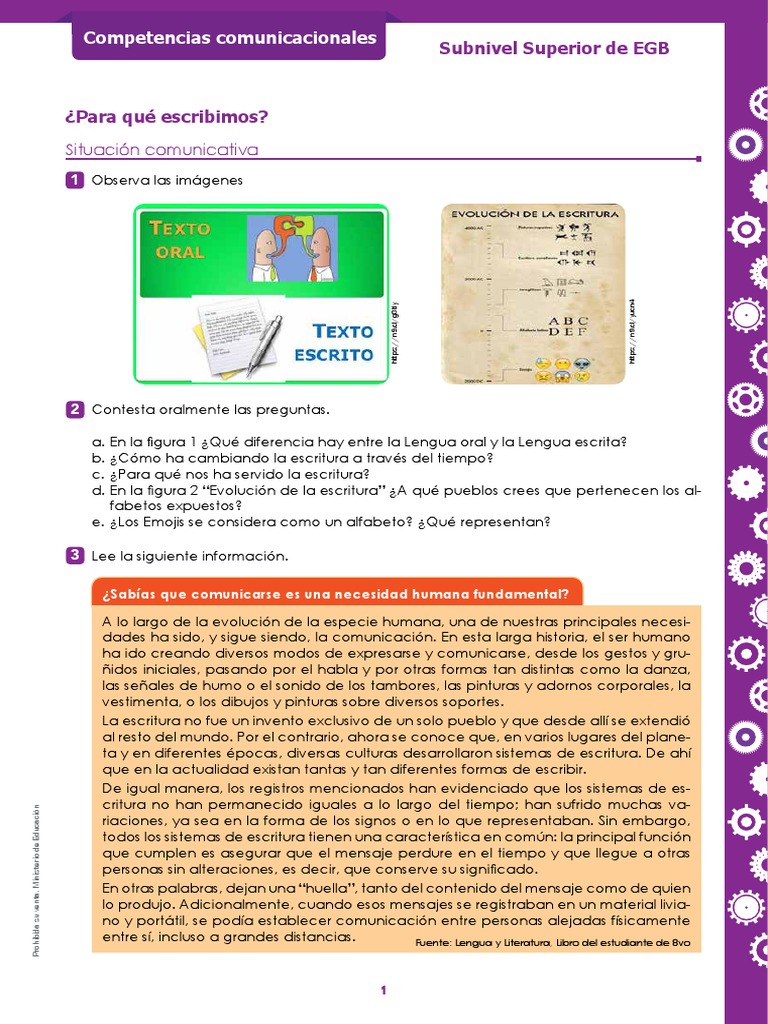 Para Que Escribimos 1 Pdf