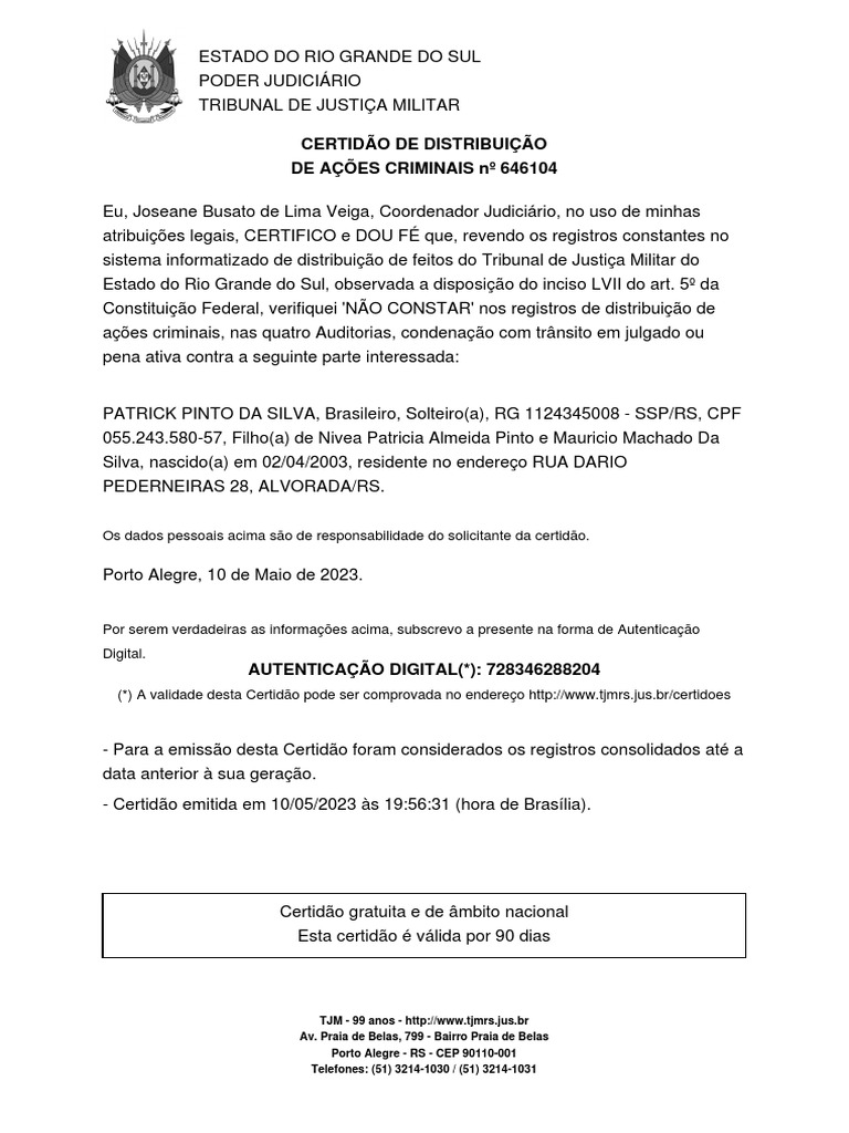 Certidao Pdf