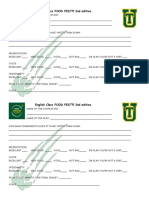 English Class FOOD FEST - Worksheet 2nd Edition