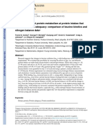 Age and Sex Affect Protein Metabolism at Protein Intakes That Span The Range of Adequacy. Comparison of Leucine Kinetics and Nitrogen Balance Data