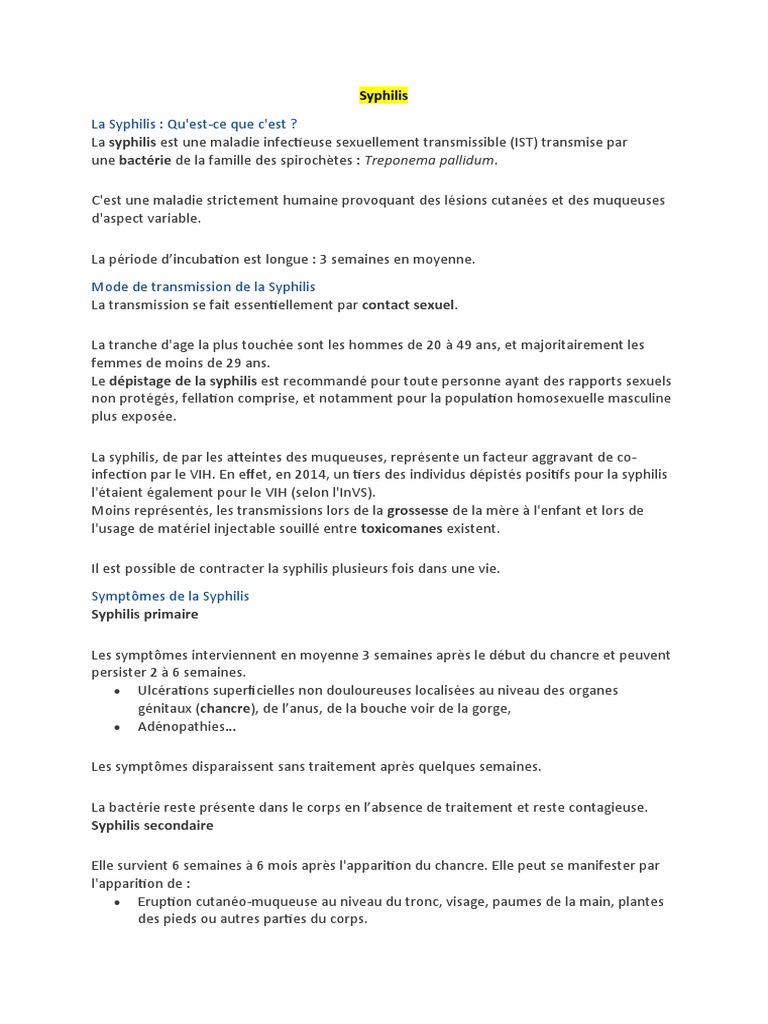 Syphilis | PDF