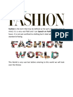 P01 - Intro To Fashion