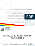 Tecnicas de Investigacion Documental Clase I