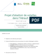 PISTES DE SOLUTION - Projet D'abattoir de Volailles - Réunion BATI ALIM Du 07 10 19