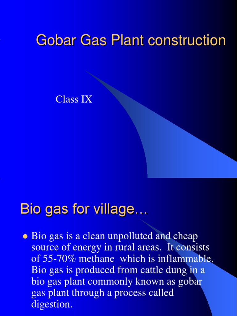 Gobar Gas Plant Construction: Class IX | PDF | Home & Garden