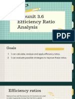 Subunit 3.6 Efficiency Ratio Analysis