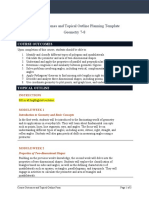 Course Outcomes and Topical Outline Planning Template