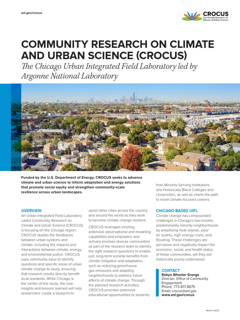 CROCUS: Advancing Urban Climate Science | PDF | Science & Mathematics