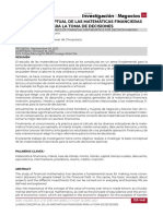 La Base Conceptual de Las Matematicas Financieras