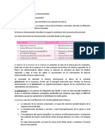 La Globalización y Las Finanzas Internacionales - Resumen y Cuentionario