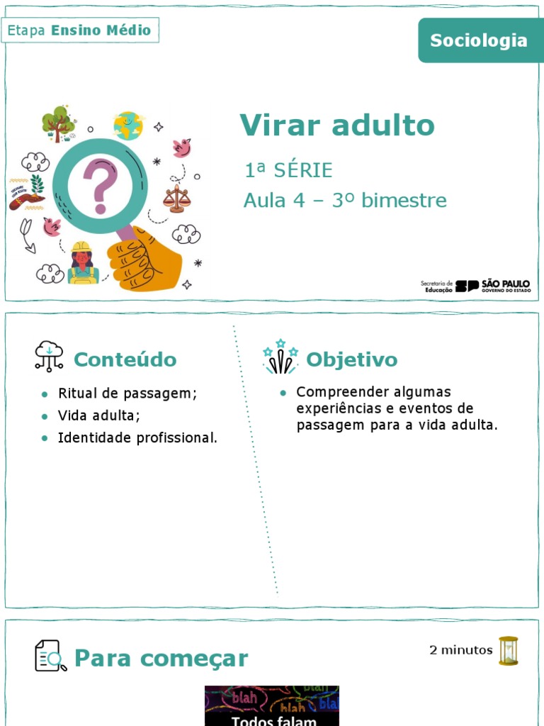 1 Serie Aula 4 Socio | PDF | Sociologia | Pós-graduação