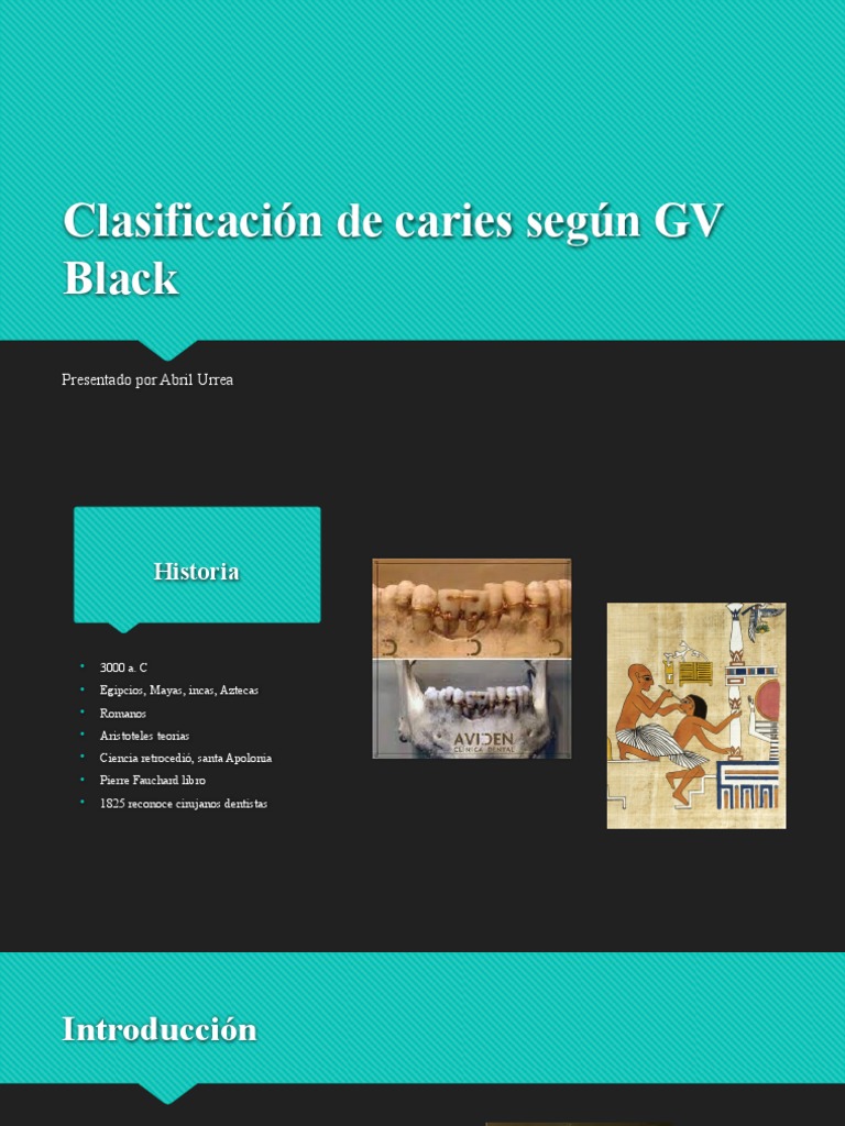 Clasificación de Cavidades Según GV Black [Autoguardado] | PDF ...