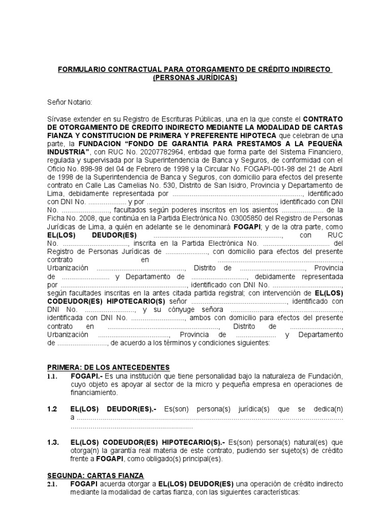 Modelo Nuevo Contrato Pdf Pagos Ley Comun