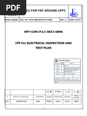 HFY3-3690-00-ELE-ITP-0001_0 ITP For Electrical Inspection and Test Plan