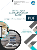 Modul Ajar Bahasa Indonesia - Menggali Informasi Dalam Teks Deskripsi - Fase D