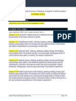 Reading and Study Resources Planning Template and Examples