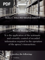 Elec 1 - Record Management