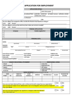 HR Application Form As of 2022