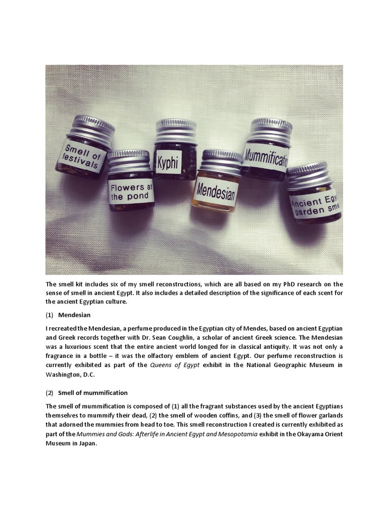 Ancient Egyptian Smell Kit Insights | PDF
