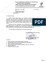 Surat Pemberitahuan Pemberian Penghargaan Sentra Pangan Kantin Atau Sejenisnya