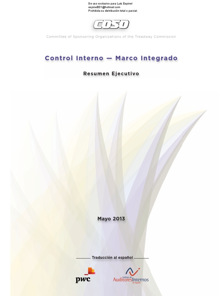Marco Integrado de Control Interno COSO 2013 | PDF