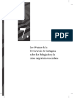 Los 40 Años de La Declaración de Cartagena Sobre Los Refugiados y La Crisis Migratoria Venezolana