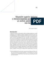 Educación Superior Inclusiva e Interseccionalidad Posicionada: Un Análisis Epistemológico Neo-Materialista