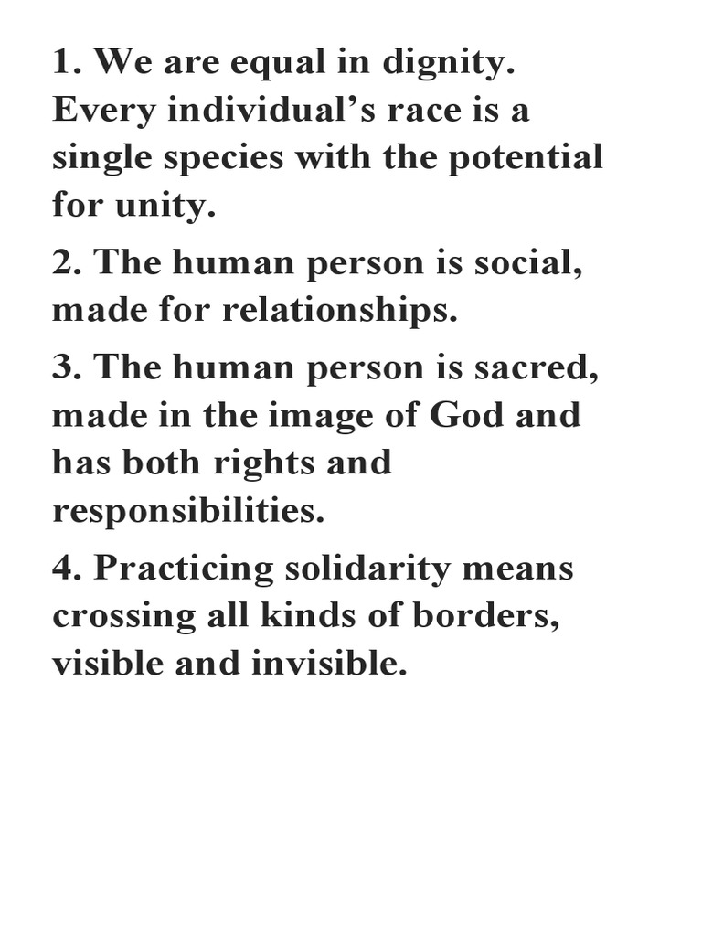 My own principle on catholic social teaching pdf