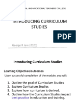 CURRICULUM STUDIES INTRODUCTION 3 Ed