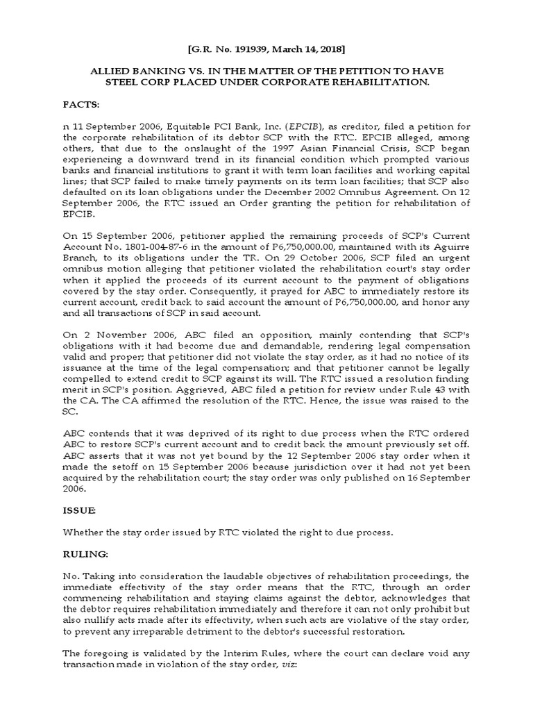 Allied Banking v. Steelcorp PDF Judgment (Law) In Rem Jurisdiction