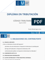 FEN Codigo Tributario Agosto 2023 Resumen de Clases