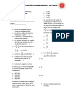 Evaluación Acumulativa de Matemáticas