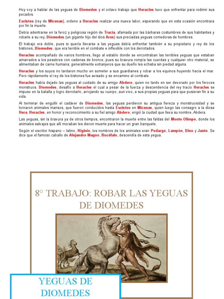 Yeguas de Diomedes | PDF | Libros para adolescentes