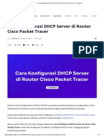 Cara Konfigurasi DHCP Server Di Router Cisco Packet Tracer - Raintekno