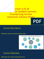 Lecture 2728 Prospective Analysis Process of Projecting Income Statement Balance Sheet