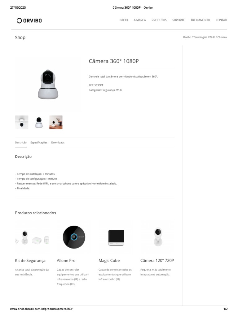 C mera 360 1080p orvibo pdf c mera ci ncia da computa o