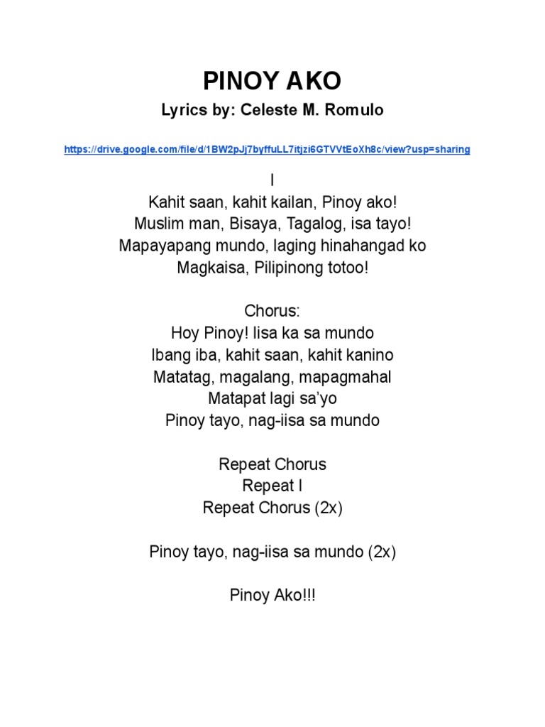 Pinoy Ako | PDF