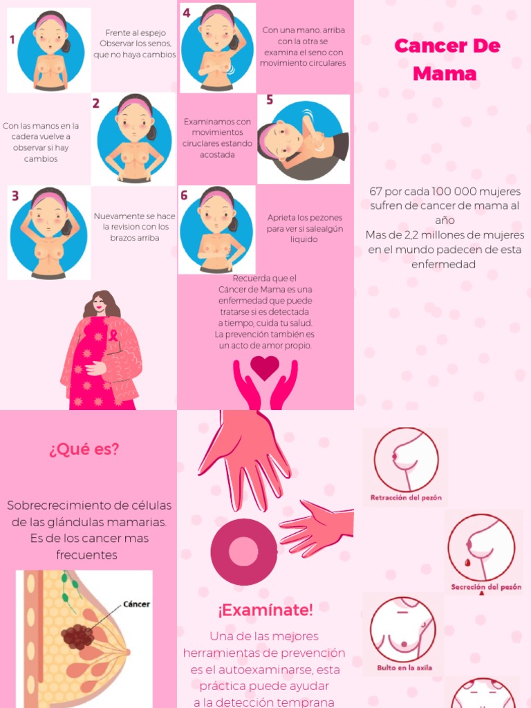 Folleto Sobre La Prevenci n Del C ncer De Mama Ilustrado Moderno Rosa PDF
