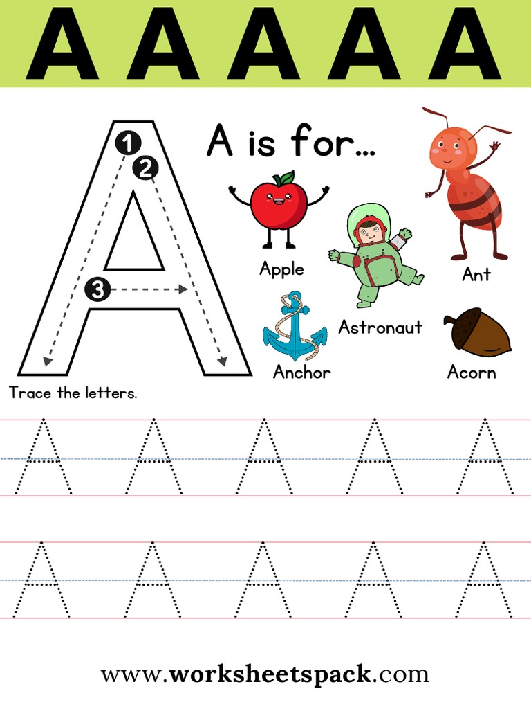 Free Letter A Printable Worksheets | PDF