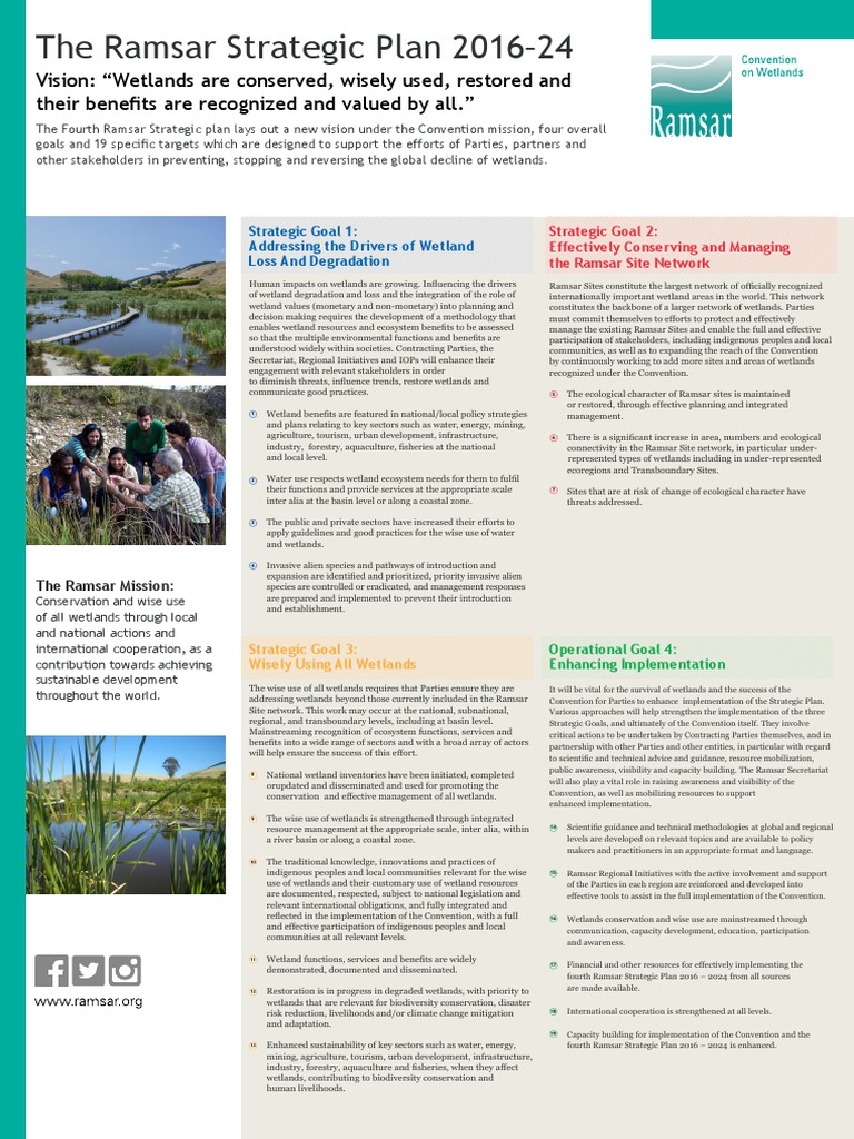 Ramsar Convention Strategic Plan Poster English | PDF | Wetland ...