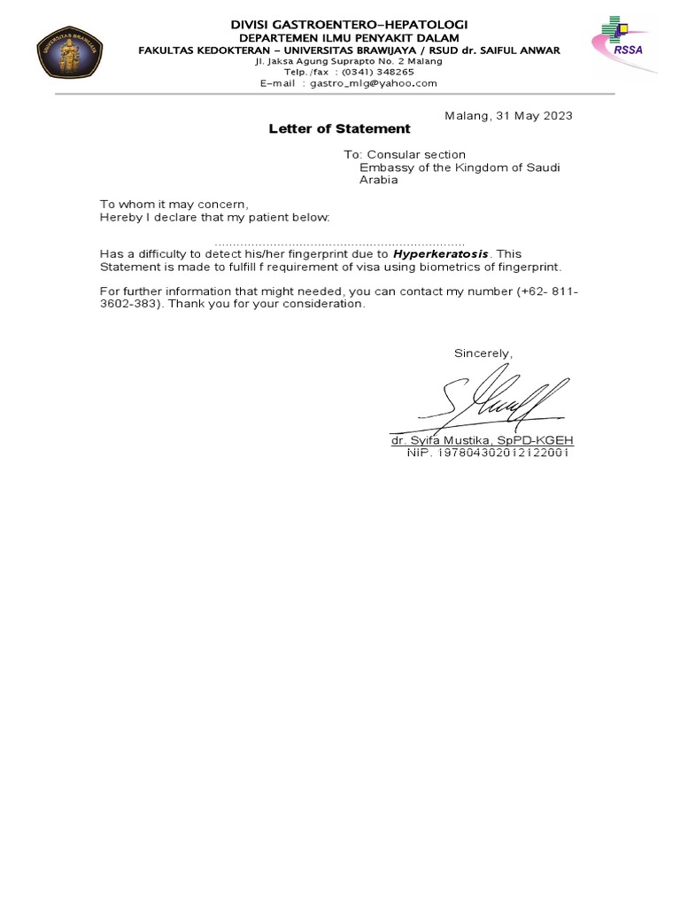 Surat Keterangan Kop Rssa PDF