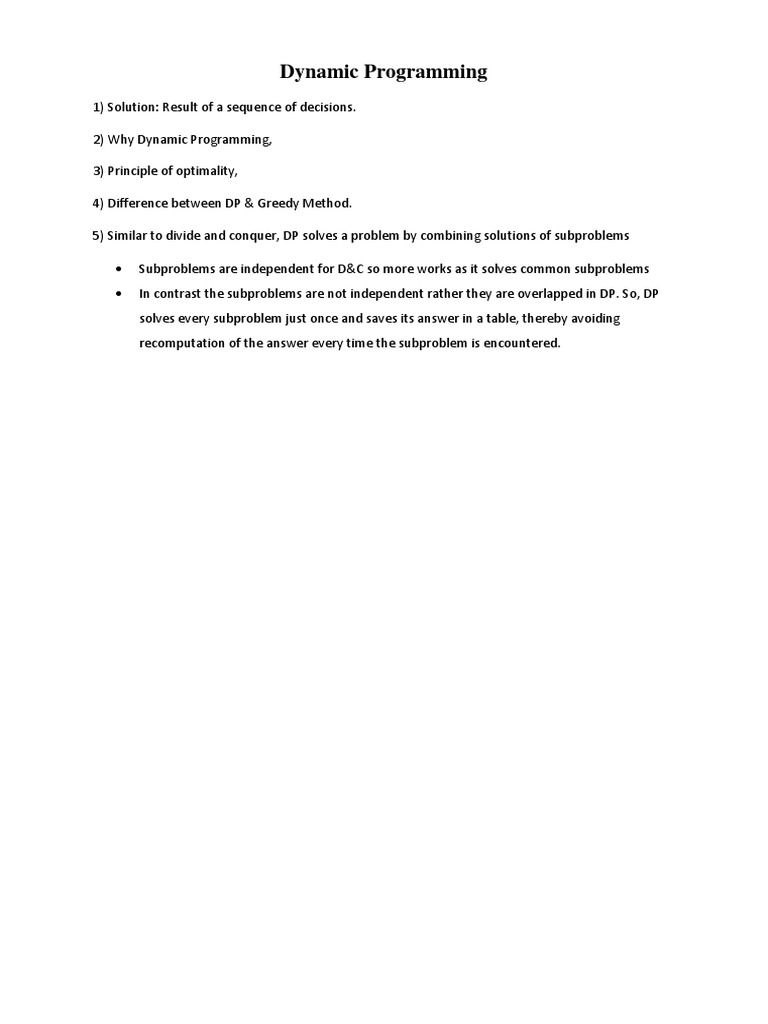 Dyanamic Programming 1 | PDF