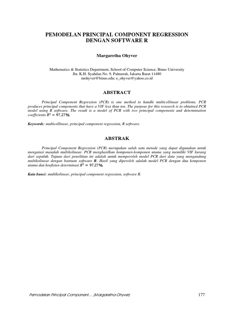 Principal Component Regression Youtube