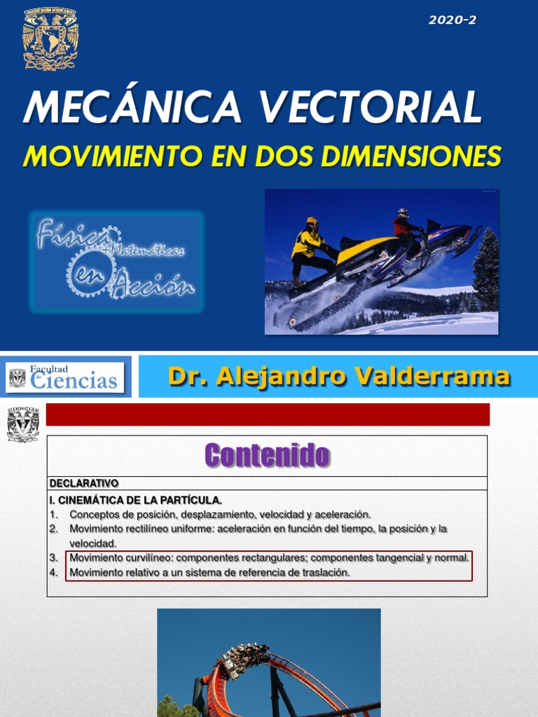 01 MECÁNICA VECTORIAL - Cinemática II | PDF