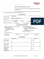 Employee Access Authorization Form