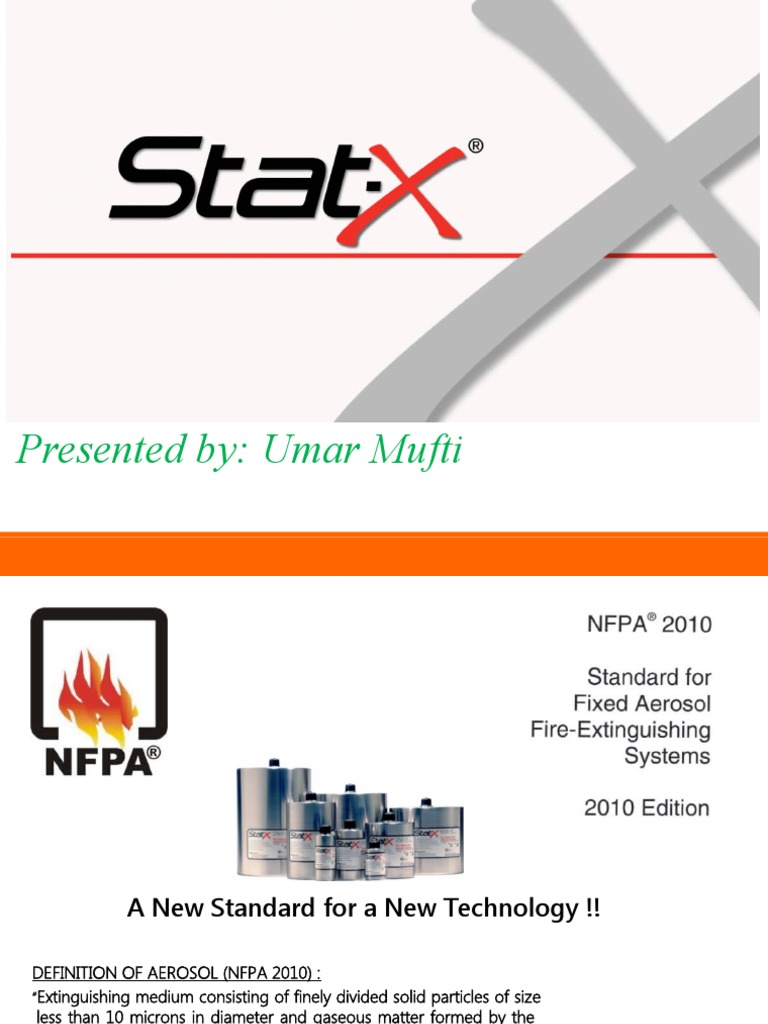 Fire Suppression System (StatX) PDF Aerosol Ozone