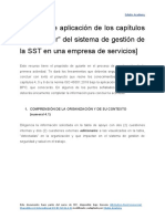 Plantilla - Aplicación de Los Capítulos Del Planear Del Sistema de Gestión de La SST en Una Empresa de Servicios