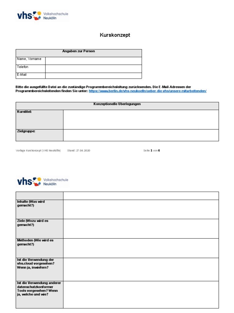 K NDIGUNG EINES KURSES VORLAGE visual data 5