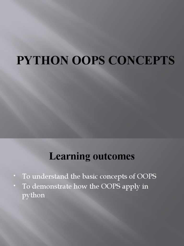 Class 3 to Class 5 Python OOPs Concepts | PDF | Class (Computer ...