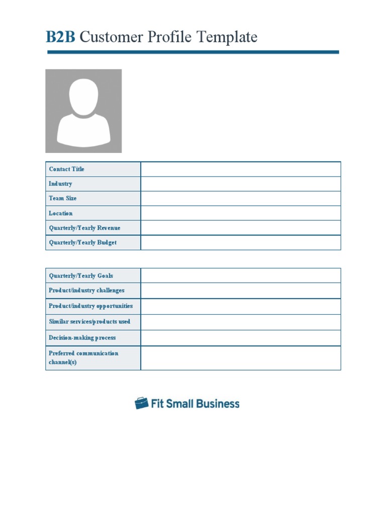 B2B_Customer_Profile_Template_WORD | PDF